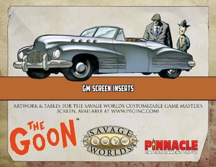 The Goon™ RPG: GM Screen Inserts (PDF)