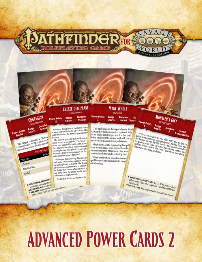 Pathfinder® for Savage Worlds: Advanced Power Cards Set 2 - Preorder