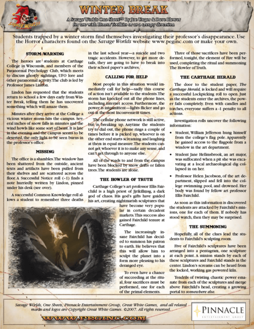 Weird War II (PDF) | Pinnacle Entertainment Group