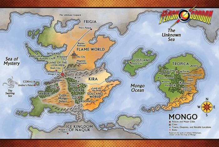Flash Gordon™ Poster Map of Mongo