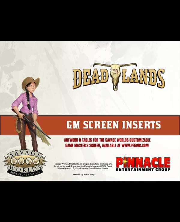 Deadlands: The Weird West GM Screen Inserts (PDF)