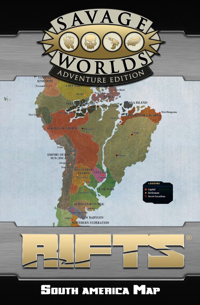 Rifts® for Savage Worlds: Map of South America