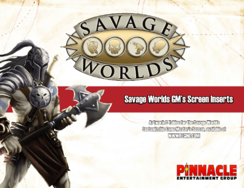Savage Worlds Deluxe Screen Inserts